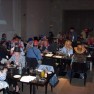 Tour group celebrates Purim in costume, at dinner in the swanky new Mamilla Hotel, Jerusalem.
