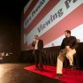 Michael Medved and David Boze speak at the viewing party for the Vice Presidential Debate.